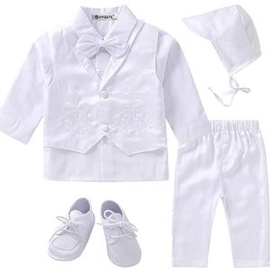 Baby Boy's 5 Pcs Set Baptism Outfit Suit